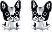wholesale 925 Sterling Silver French Bulldog Stud Earrings for Women Girls  Ideas-Bulldog