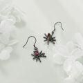 wholesale 925 Sterling Silver Gothic Red Crystal Spider Drop Earrings for Women-0-4