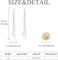 wholesale 925 Sterling Silver Moon & Star Drop Threader Earrings w/ Tassel Chain for Women and Teenagers - Hypoallergenic  Set-0-1