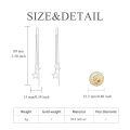 wholesale 925 Sterling Silver Moon & Star Drop Threader Earrings w/ Tassel Chain for Women and Teenagers - Hypoallergenic  Set-0-1
