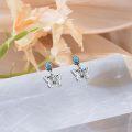 wholesale 925 Sterling Silver Turquoise Butterfly Drop Earrings for Women Girls Gift Idea-0-2