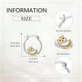 wholesale 925 Sterling Silver Corgi Dog Cartoon Charm Hoop Earrings Gift for Women Girls-0-2