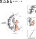 wholesale 925 Sterling Silver Moon & Back Love Necklace Gift for Mom Nana Mother Daughter-0-3