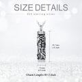 wholesale TOUPOP Tree Of Life Cremation Jewelry For Ashes, Cylinder Bar Urn Necklaces For Ashes Sterling Silver Family Tree Keepsake Necklace For Ashes Memorial Gifts For Women Mom Mother Wife -0-5