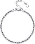 wholesale 925 Sterling Silver Twist Rope Chain Bracelet with Lobster Claw Clasp - Italian Made (Length: 7 / Width: 3MM)-0-4