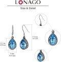 wholesale 925 Sterling Silver Multicolor Gemstone Simulated Birthstone Teardrop Dangle Earrings-0-4