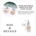 wholesale 925 Sterling Silver Floral Drop Earrings with Cubic Zirconia Accents - Elegant Gifts for Her-0-4