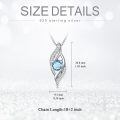 wholesale 925 Sterling Silver Opal Pendant Necklace Wholesale With Cubic Zirconia Leaves Design-0-5