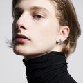 wholesale 925 Sterling Silver Celtic Knot Hoop Huggie Earrings  for Men & Women-0-5