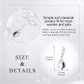 wholesale 925 Sterling Silver Moonstone Black Cat Drop Earrings for Women Girls Gift Jewelry Accessories 4cm Long-0-5