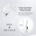 wholesale 925 Sterling Silver Moonstone Black Cat Drop Earrings for Women Girls Gift Jewelry Accessories 4cm Long-0-5