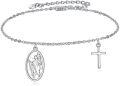 wholesale 925 Sterling Silver Religious Bracelet with Saint Medal and Cross Charm Religious Gift for Women Men-0-0