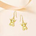 wholesale 925 Sterling Silver Rose Gold Plated Highland Cow Drop Earrings For Women-0-3