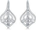 wholesale Celtic Knot Earrings Leverback Sterling Silver Trinity Knot Earrings Leverback Celtic Earrings For Women Celtic Kont Jewerly Gifts For Women Girlfriend Birthday Christmas Anniversary Mothers Day -0-0