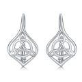 TOUPOP Sterling Silver Celtic Knot Earrings Leverback Trinity Knot Jewelry Gifts-0-0