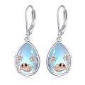 wholesale 925 Sterling Silver Turtle With Palm Tree Teardrop Earrings-0-0