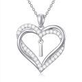 TOUPOP Sterling Silver Heart Initial A-Z Letter Pendant Necklace-0-0