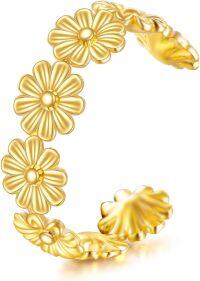 wholesale 14K Gold Daisy Flower Ear Wrap Hoop Earring -Daisy