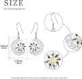 wholesale 925 Sterling Silver Sun and Moon Dangle Earrings with Citrine Gemstone for Women-0-4