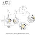 wholesale 925 Sterling Silver Sun and Moon Dangle Earrings with Citrine Gemstone for Women-0-4