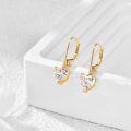 wholesale 14K Yellow Gold Moissanite Lever-Back Drop Earrings, Brilliant Dangle Jewelry for Women, Gift Box-0-2
