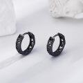 wholesale 925 Sterling Silver Black Dragon Huggie Hoop Earrings Gift for Women-0-3
