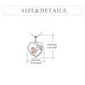 wholesale 925 Sterling Silver Heart-Shaped Unicorn and Girl Pendant Necklace for Women's s-0-4