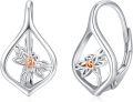 wholesale 925 Sterling Silver Heart Dragonfly Leverback Hoop Earrings  for Women-0-0