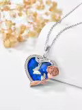TOUPOP Sterling Silver Crystal Rose Flower Necklace Jewelry Gifts For Women-0-5