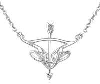 wholesale 925 Sterling Silver Arrow Pendant Necklace for Women Cross Design Christian s for Mom Wife-Bow Arrow