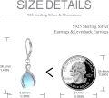 wholesale Sterling Silver Moonstone Larimar Teardrop Earrings Infinity Dangle Gifts-0-11