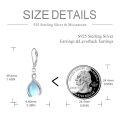 wholesale 925 Sterling Silver Opal Pear-Shaped Drop Earrings with Leverback Hooks for Women Gift Ideas-0-11