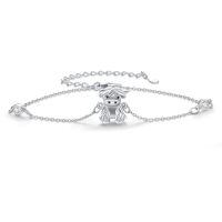 wholesale 925 Sterling Silver Highland Cow Charm Bracelet - Cute Animal Gift for Her-silver