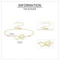 wholesale 14k Gold Heart Paw Print Bracelet Wholesale With Sparkling Accents-0-3