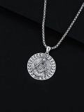 wholesale 925 Sterling Silver Round Celtic Knot Masonic G Pendant Necklace-0-3