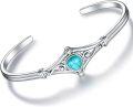 wholesale 925 Sterling Silver Genuine Turquoise Bohemian Adjustable Bracelet Cuff-0-0