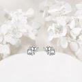 wholesale 925 Sterling Silver Elephant Stud Earrings Adorable Animal  for Women Girls-0-1