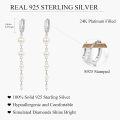 wholesale 925 Sterling Silver White Pearl Drop Earrings with Cubic Zirconia Accents for Women-0-3