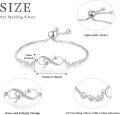 wholesale 925 Sterling Silver Infinity Love Faith Jesus Adjustable Bracelet for Women Christian Gifts-0-3