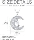 wholesale 925 Sterling Silver Moissanite Cat on the Moon Pendant Necklace for Women-0-3