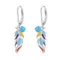 TOUPOP Sterling Silver Turquoise Dangle Teardrop Bohemian Earrings-0-0