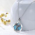 wholesale 925 Sterling Silver Turquoise Saint Michael Protect Us Medal Necklace for Men & Women-0-2