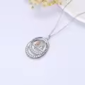 TOUPOP Sterling Silver Crystal 2 Sisters Necklace Gifts For Women-0-3