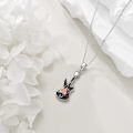 wholesale 925 Sterling Silver Rose and Guitar Shape Pendant Necklace Jewelry for Women & Men-0-4