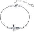wholesale 925 Sterling Silver Abalone Shell Inlay Dragonfly Design Adjustable Chain Bracelet for Women and Girls Gifts-0-0