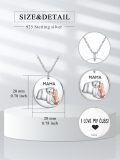wholesale 925 Sterling Silver Mama Bear Pendant Necklace with Cub Charm and I Love My Cubs Inscription-0-1