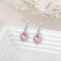 wholesale 925 Sterling Silver Elegant Purple Teardrop Earrings Wholesale With Crystal Accents-0-22