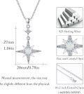 wholesale 925 Sterling Silver Opal Star Pendant Necklace for Women Girls -0-4