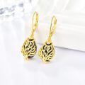 wholesale 925 Sterling Silver Gold Plated Tree Of Life Black Onyx Drop Earrings For Women-0-3