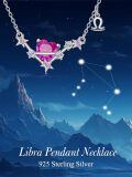 TOUPOP Sterling Silver Stone Astrology Zodiac Constellation Necklace-0-5